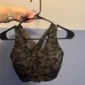 Black and Gray Camo Sports Bra